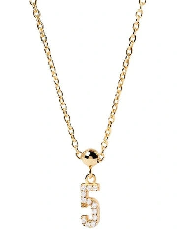 Pd Paola 18Ct Plated Number 5 Charm