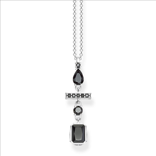 Thomas Sabo Black Cubic Zirconia Deco Necklace