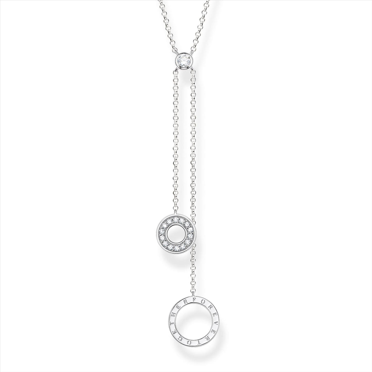 Thomas Sabo Silver Cubic Zirconia Together Forever Necklet