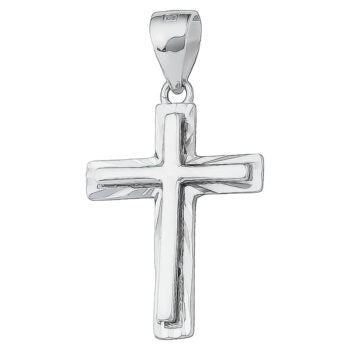 Sterling Silver Rodium Plated Cross Pendant