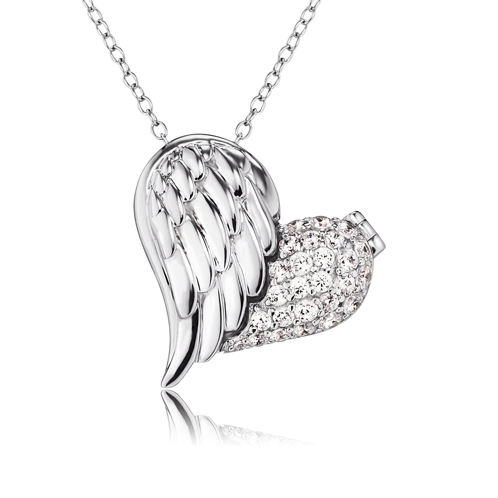 Ss/Rp Winged Heart Cubic Zirconia