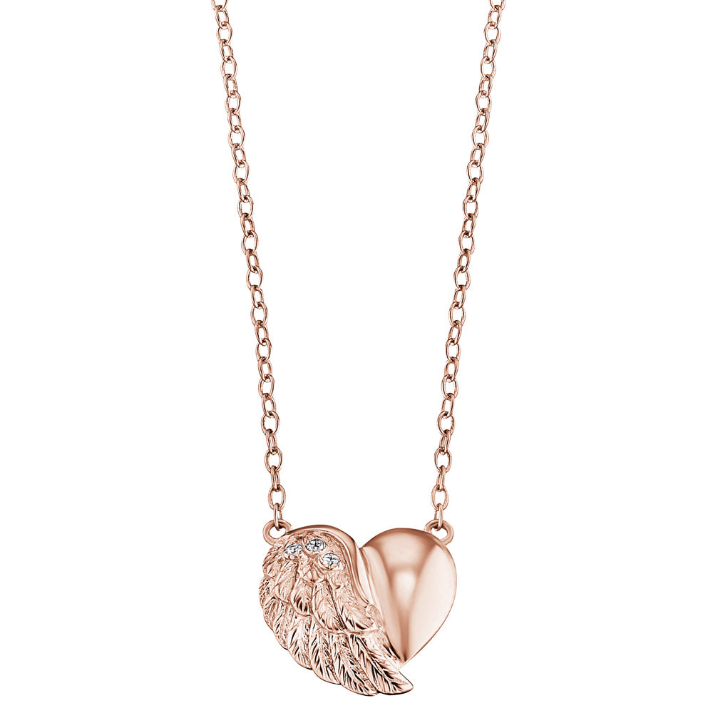 Engelsruffer Rose Gold Plated Heartwing Pendant