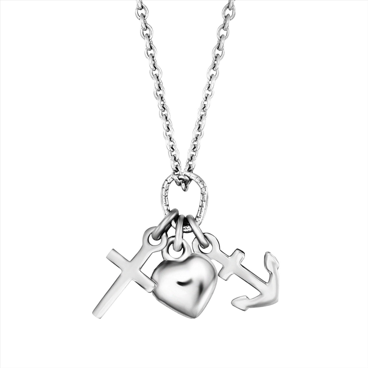 Engelsrufer Silver Faith ,Love,Hope Pendant On A Chain