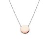 Silver,Rosegold Ingraveable Circle Necklace