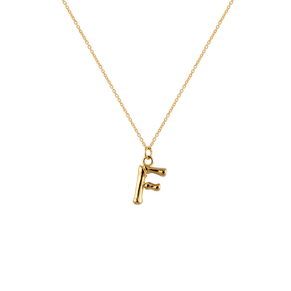 Zahar Gold Plated Initial Letter F