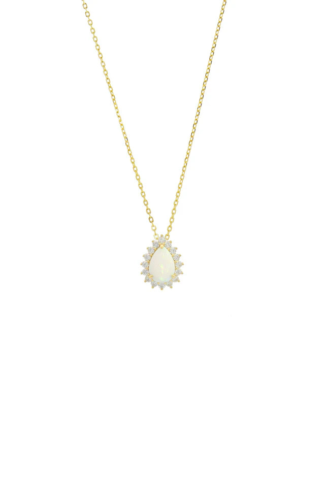 Opal Glow Rozelle White Created Opal Pendant Ygp