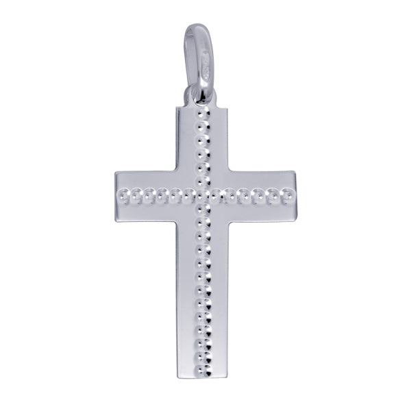 SS LARGE ETCHED CROSS 4cm