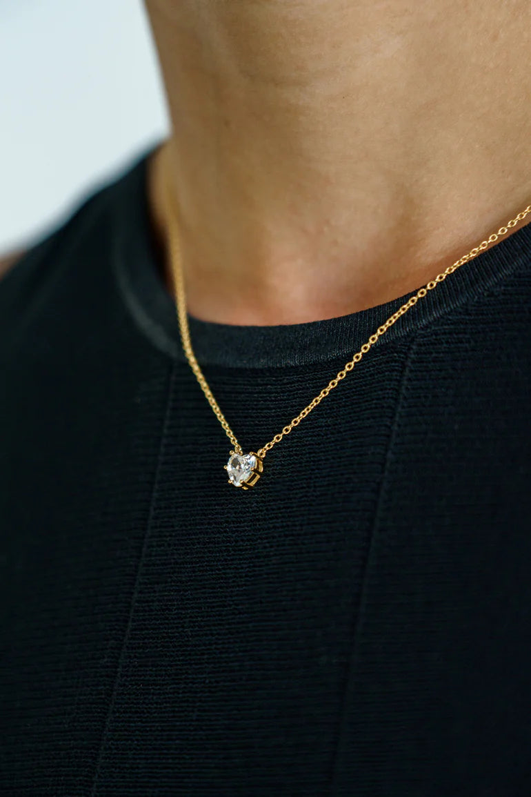 Georgini Midnight Velvet Baby Heart Necklcae Gold