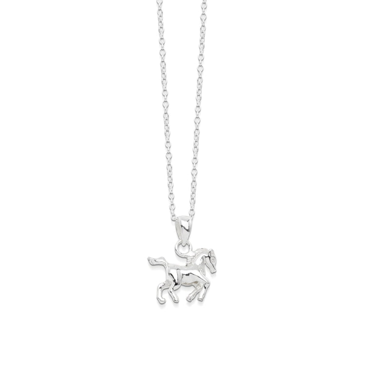 Sterling Silver Children's Necklace With Horse Pendant