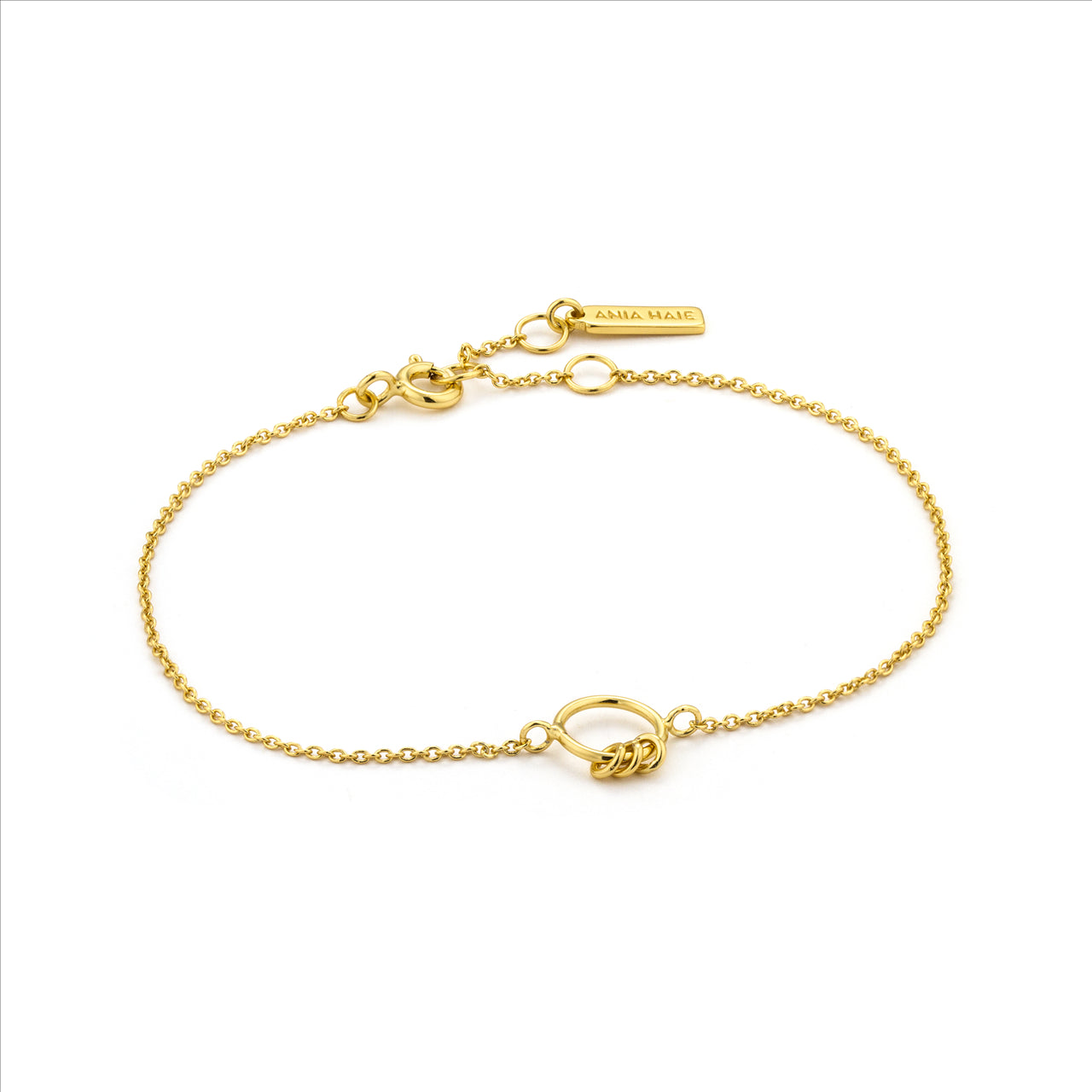 Ania Haie Gold Plated Circle Chain Bracelet