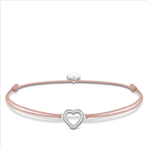 Thomas Sabo Beige Cubic Zirconia Heart Bracelet