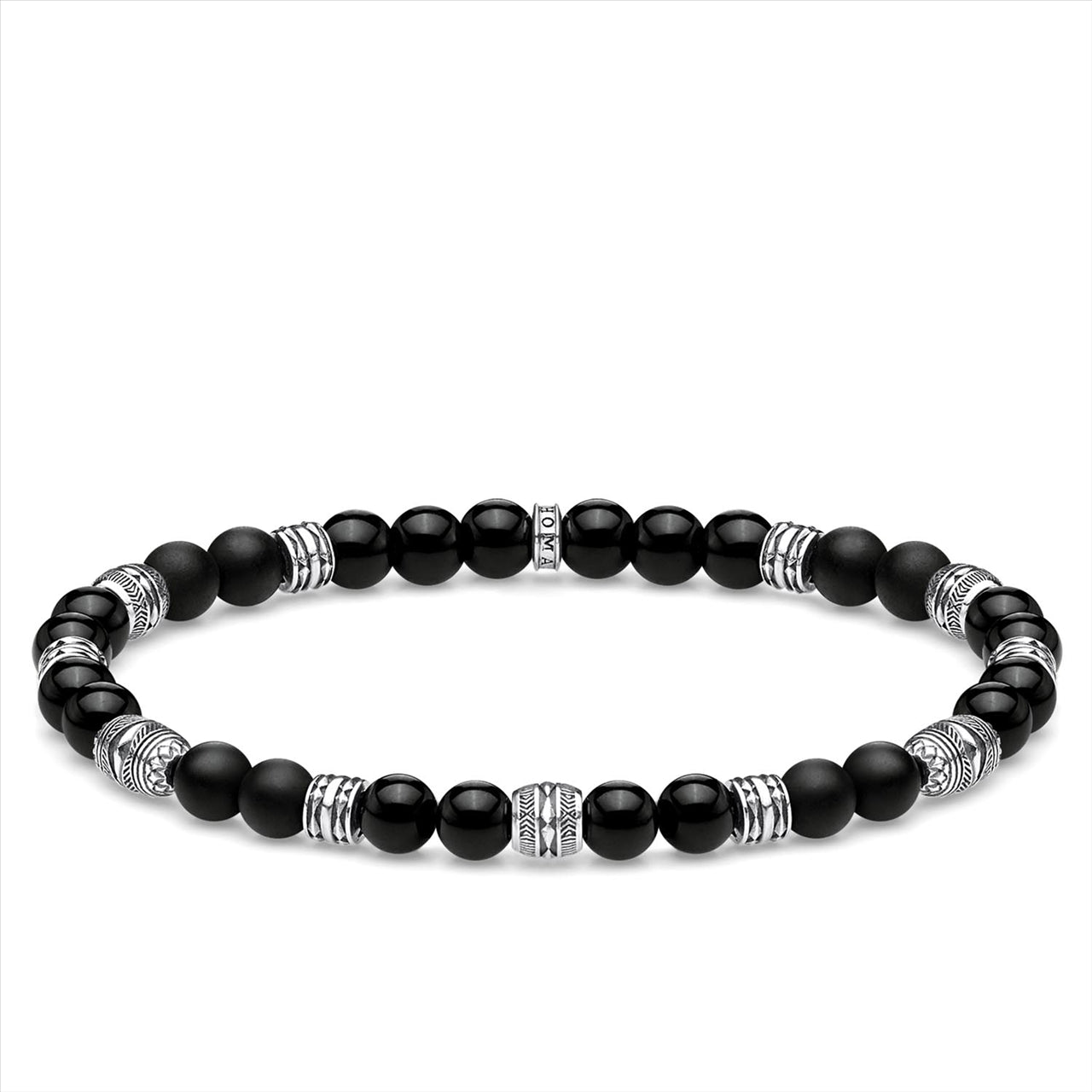 Thomas Sabo Silver&Black Obsidian 17Cm Bracelet