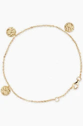 Bianc Sterling Silver Gold Plated Scattered Jingle Bracelet