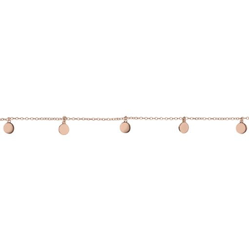 Silver, Rose Gold Plated Small Circles Bracelet