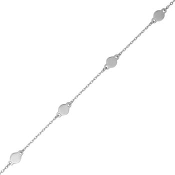Sterling Silver Rodium Plated Five Discs Bracelet