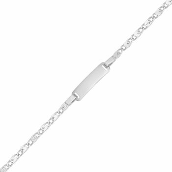 Sterling Silver Rodioum Plated 15Cm Childrens Id Blet