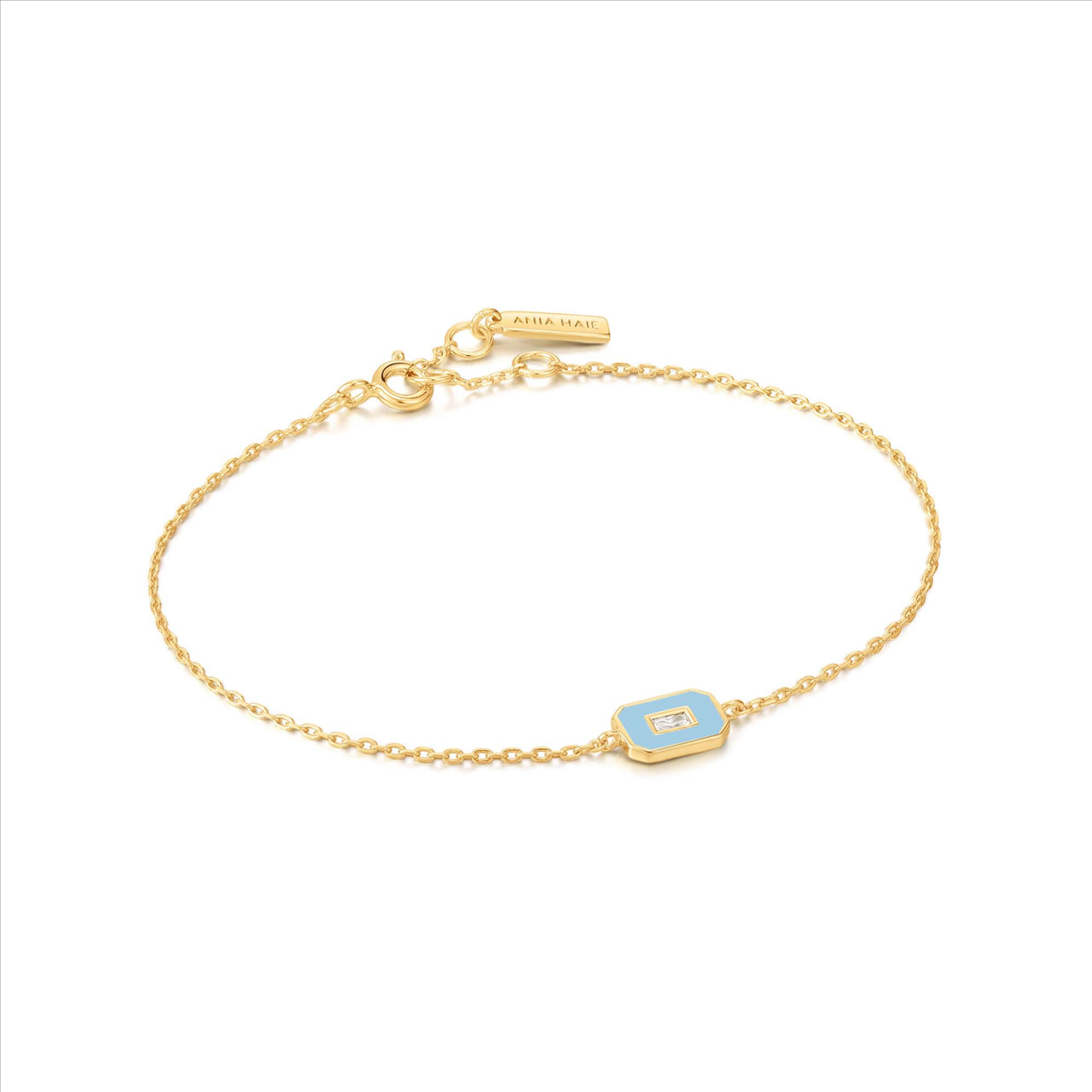 Ania Haie Gold Plated Blue Enamel Bracelet