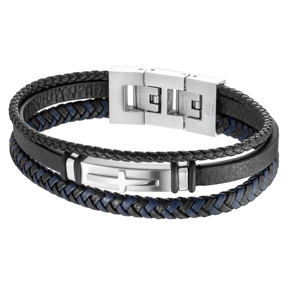 Save Brave Logan Stainless Steel Cross Bracelet