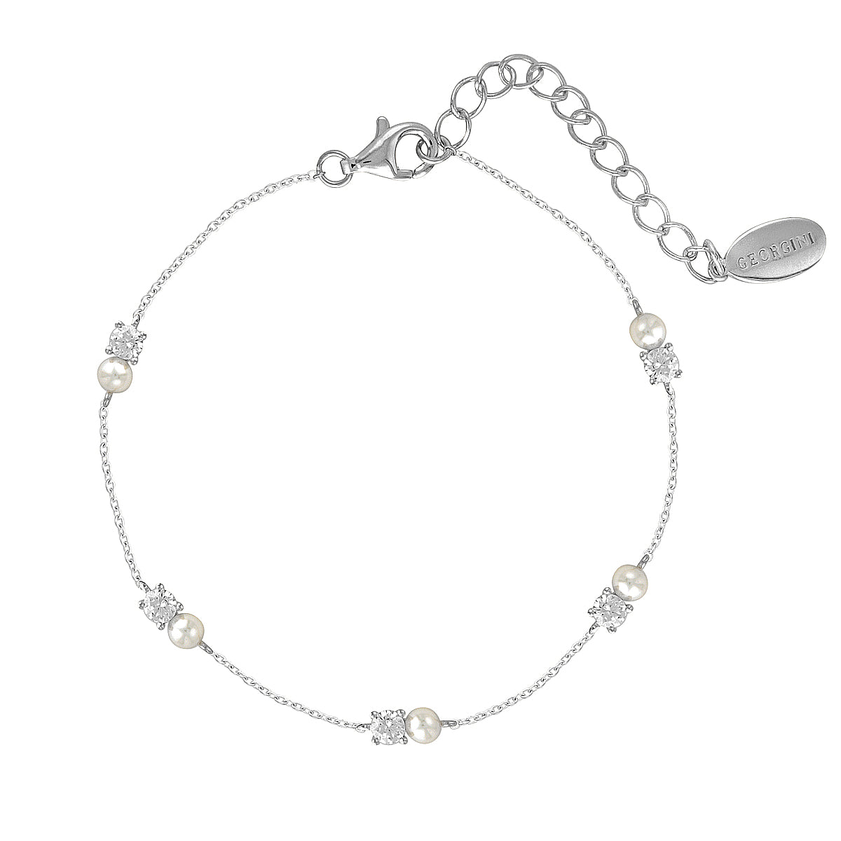 Georgini Rodioum Plated Cubic Zirconia Bracelet
