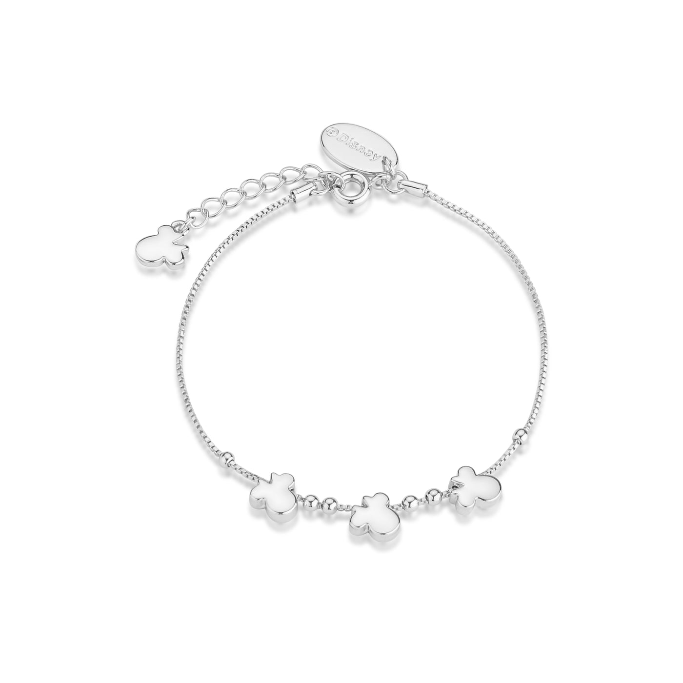 Disney Couture Sterling Silver White Gold Plated Minnie Bracelet