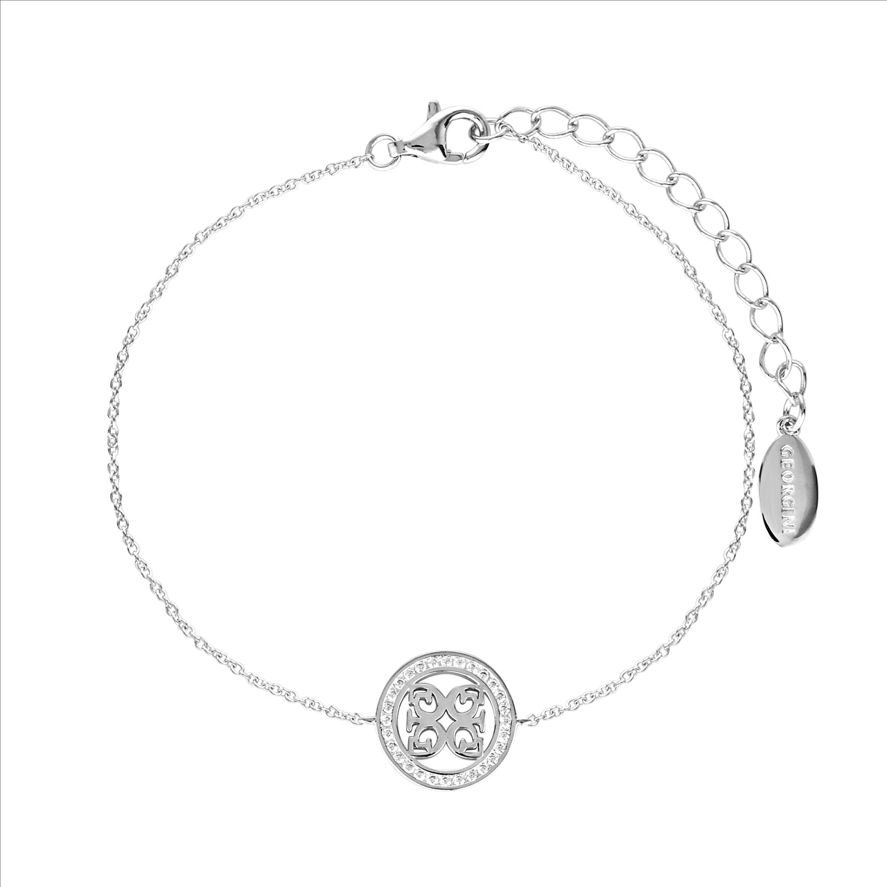 Georgini Medalion Rodioum Plated Bracelet