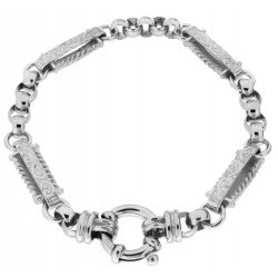 9Carat Yellow Gold Solid Curb Bracelet Euro Clasp 23.6 Grams