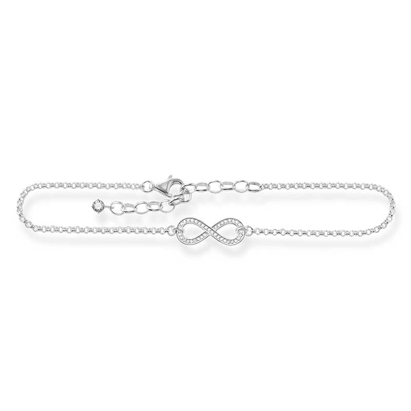 Thomas Sabo Sterling Silver Eternity 22-27Cm Anklet