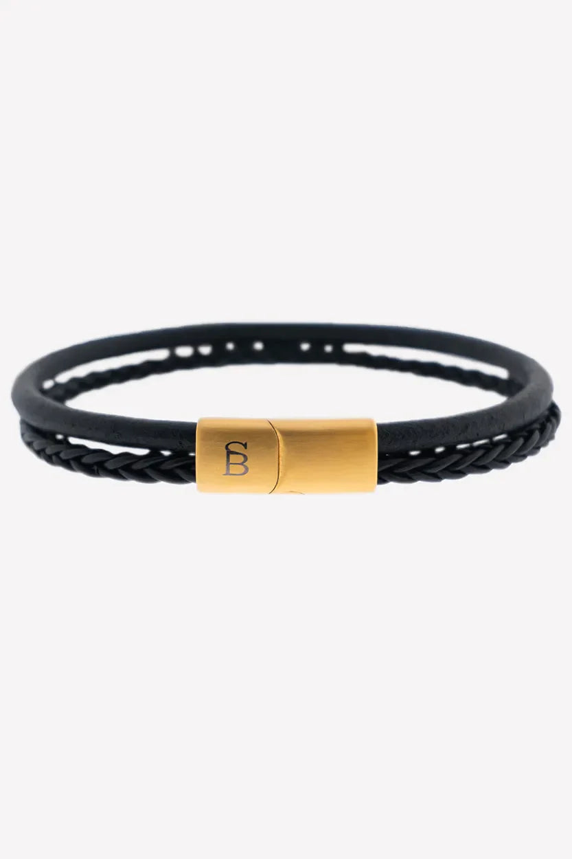 Steel & Barnett Denby Gold Black Bracelet