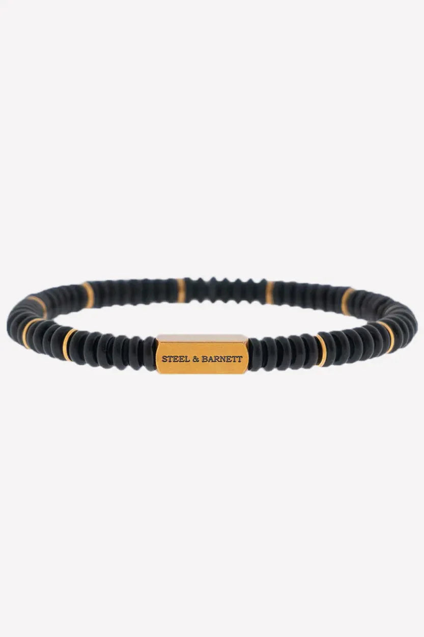 Steel Barnett Two Tone Matt Black Bracelet