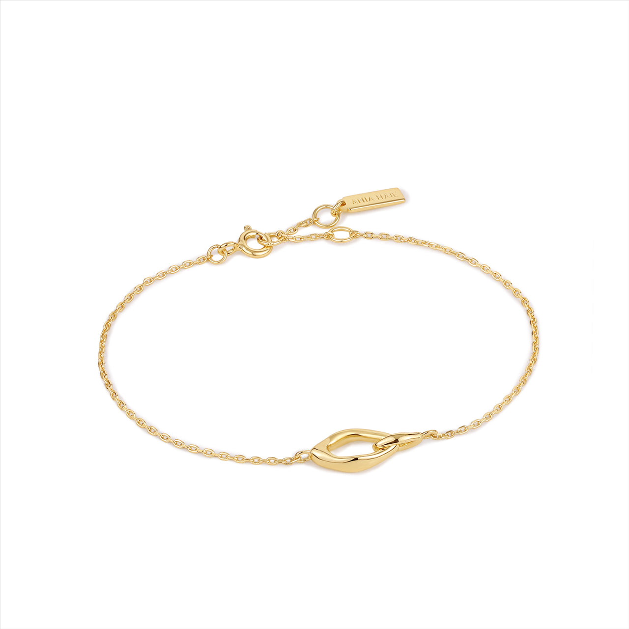 Ania Haie Yellow Gold Plated Making Waves Bracelet