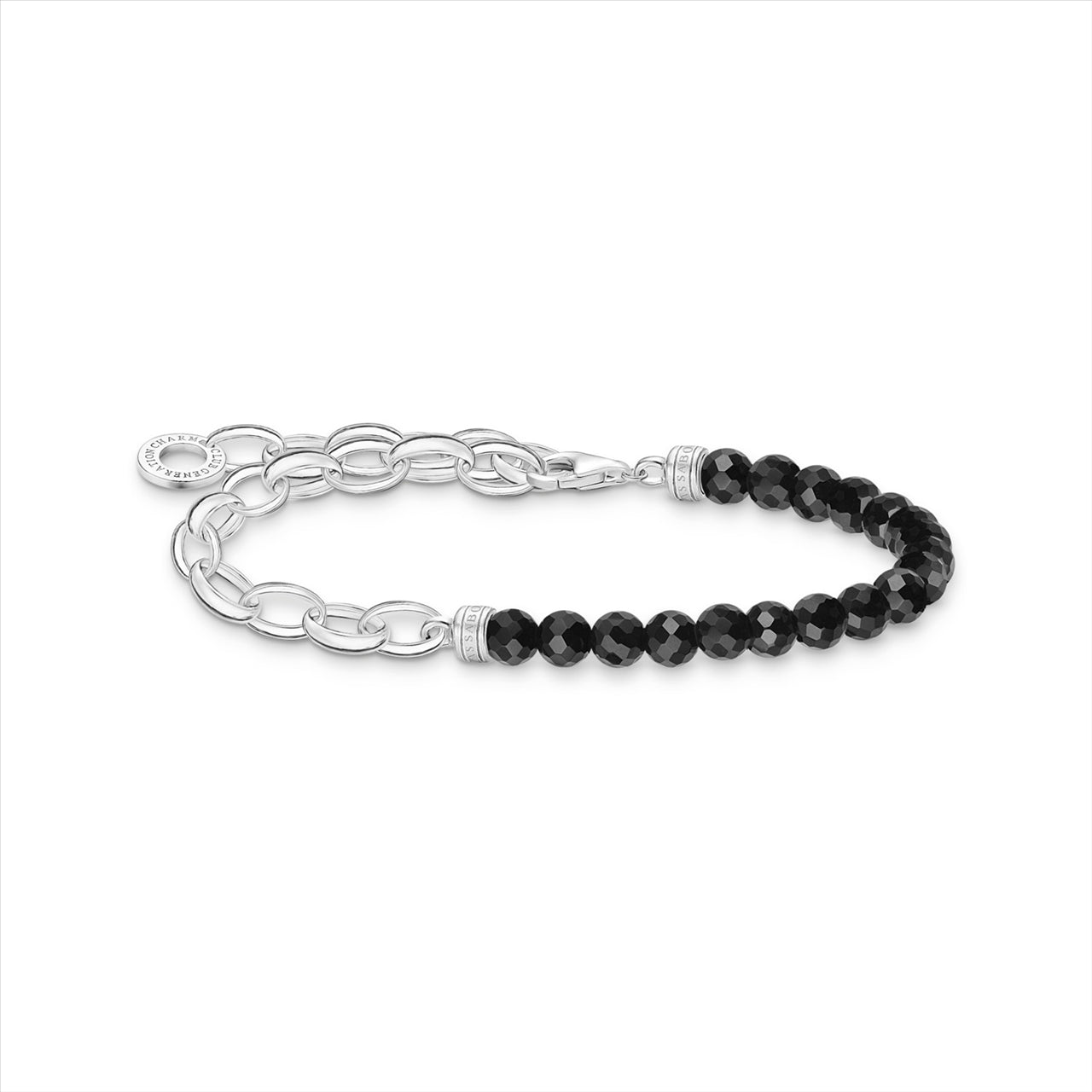 Thomas Sabo Silver& Black Onyx 16-19Cm Bracelet