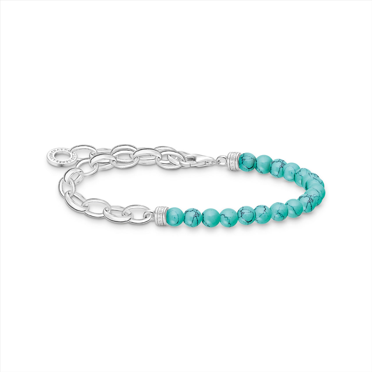 Thomas Sabo Silver & Turquoise Charm Bracelet