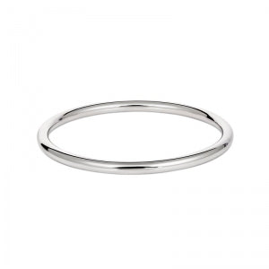 Sterling Silver 4Mm Hollow 55Mm Golf Bangle