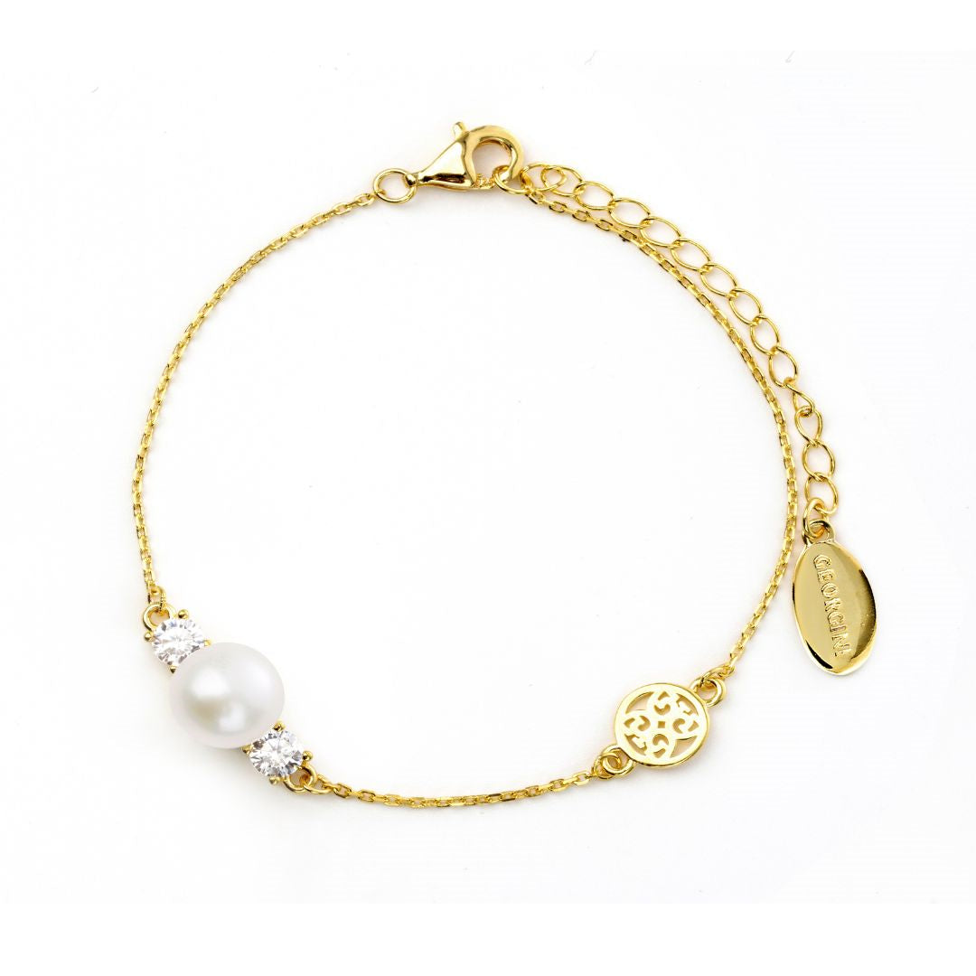 Georgini Ocean Noosa Gold Plated Fresh Water Pearl Bracelet