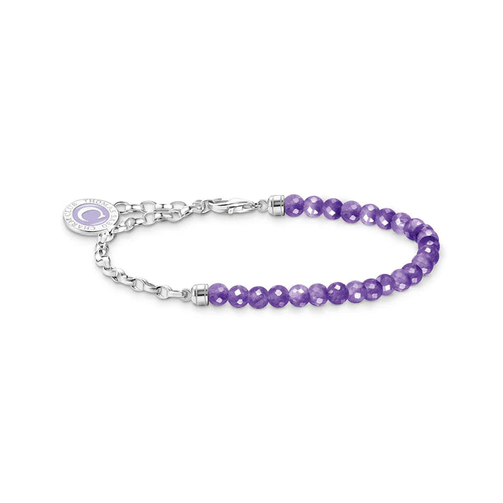 Thomas Sabo Sterling Silver Charmista Amethyst Bead Charm B/L 13Cm