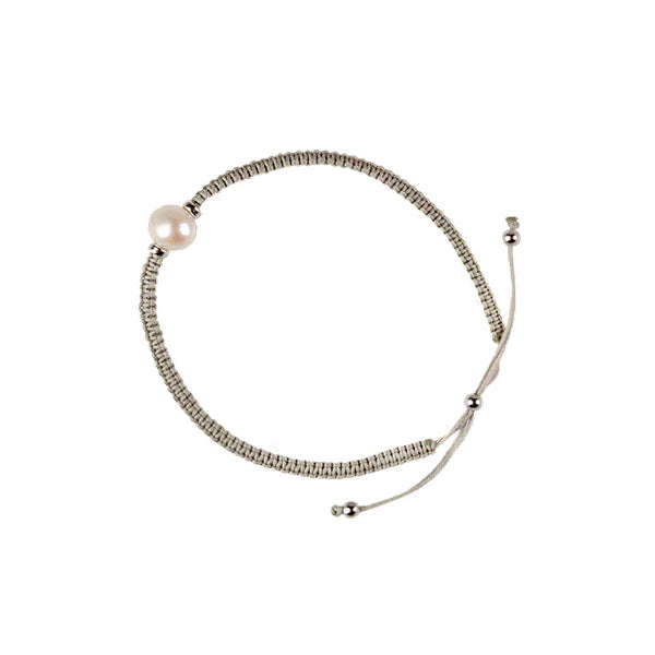 Bianc Brac Shore S/S Adjustable Nylon Bracelet With Pearl