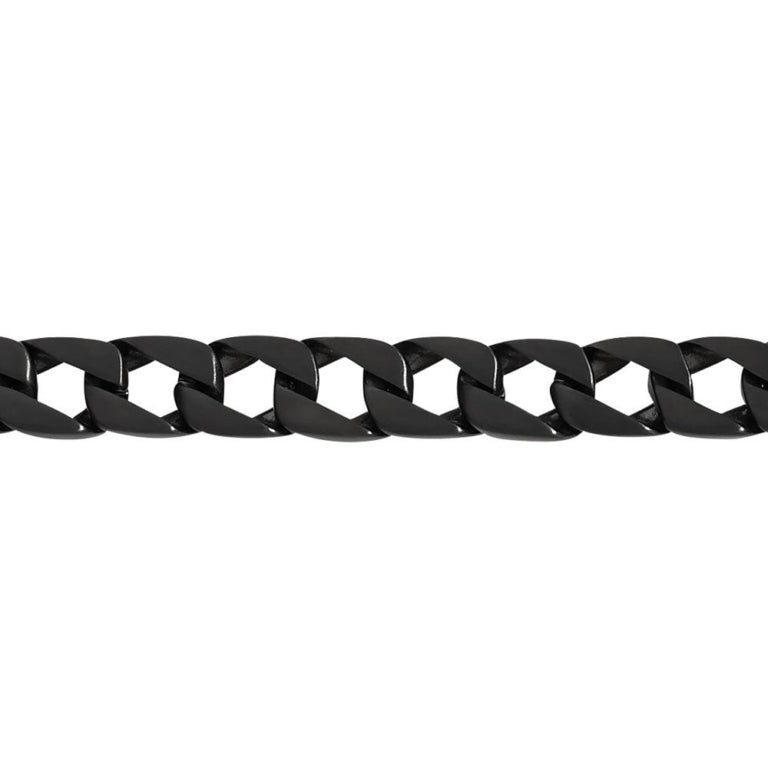 Blaze Stainless Mens Link Bracelet Black