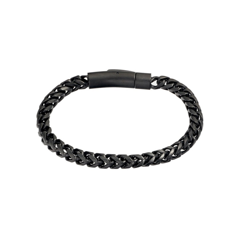 Blaze Stainless Mens Chain Bracelet Black