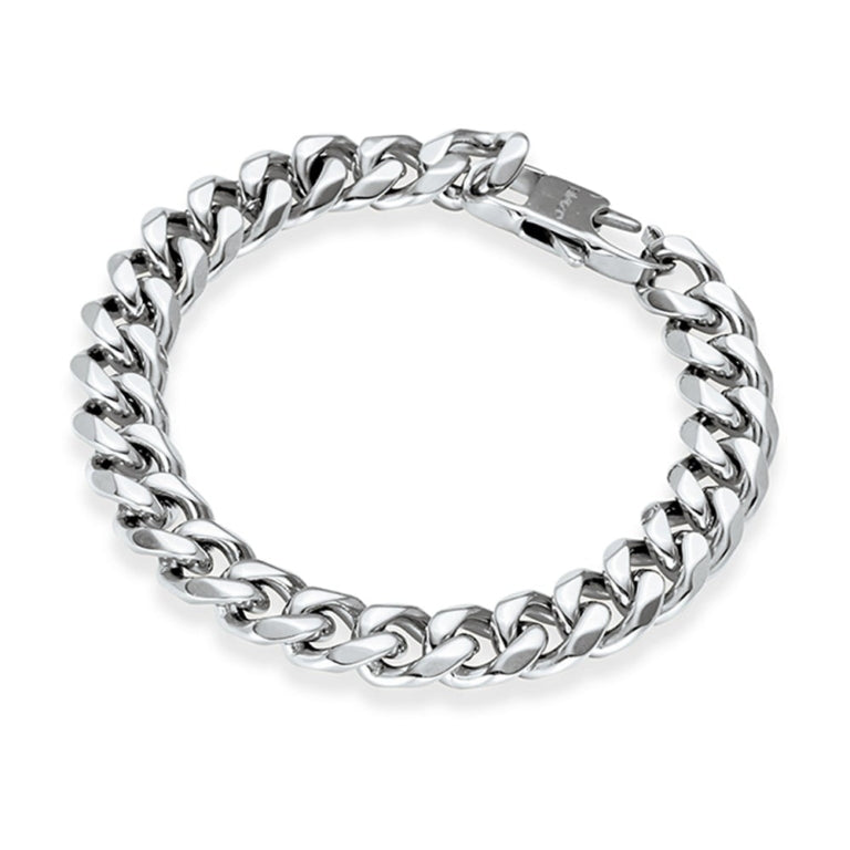 Blaze stainless steel men’s curb link bracelet