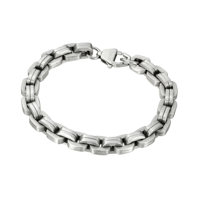 Blaze men’s stainless steel rounded mechanical chain link bracelet