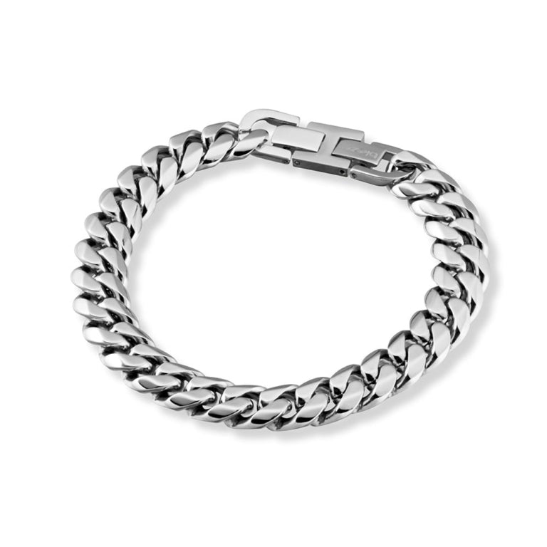 Blaze Stainless Steel Mens 12Mm Cuban Link Bracelet