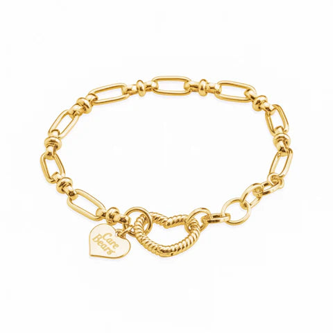 Disney Couture Yellow gold plated Care Bears Logo Bracelet