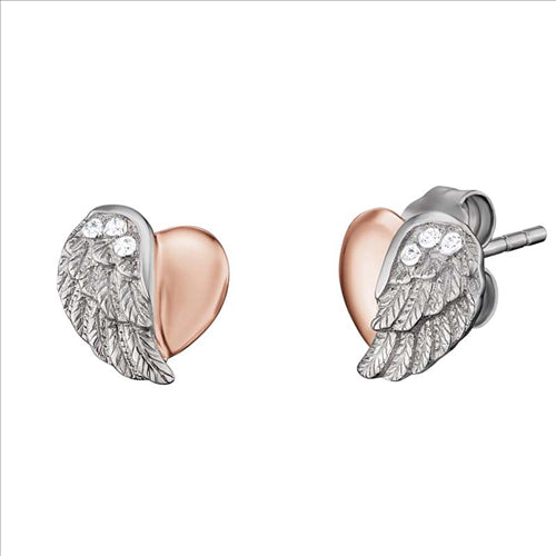 Engelsrufer Silver Heartwing Stud Earrings