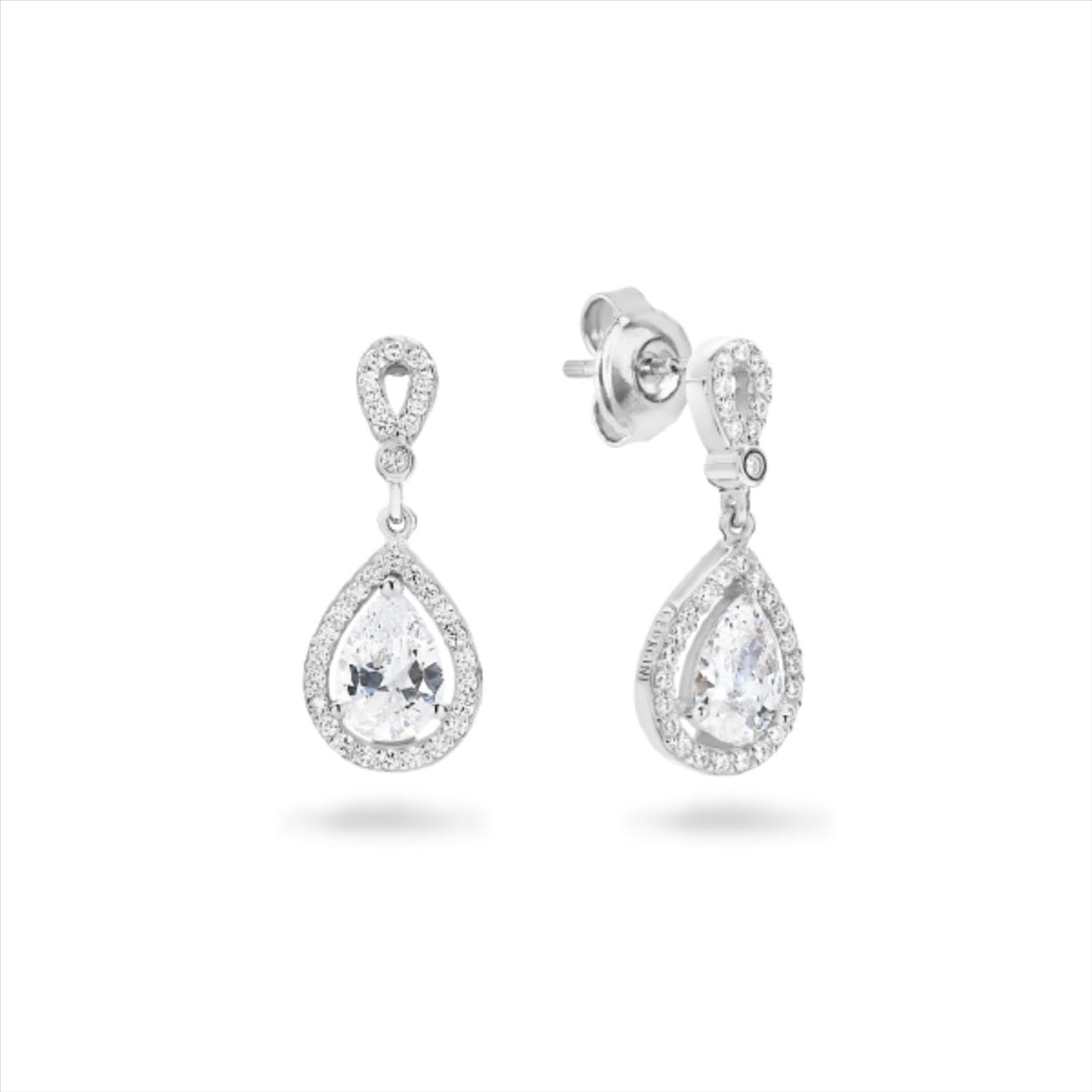 Libra Stud Drop Earrings Ss