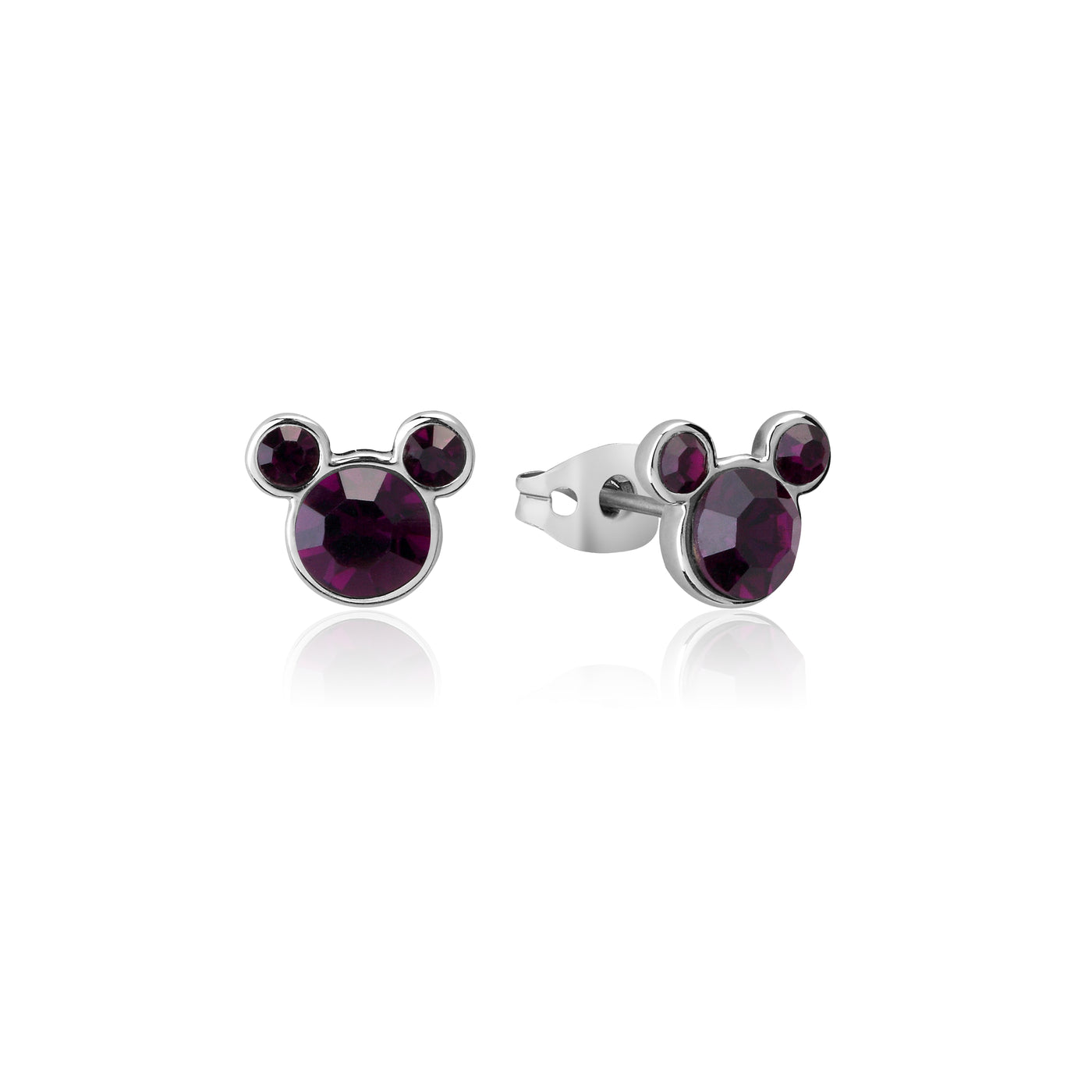 Disney Mickey February Birthstone Stud Earrings