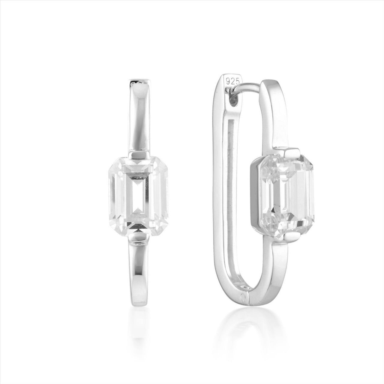 Cubic Zirconia Hoop Earrings