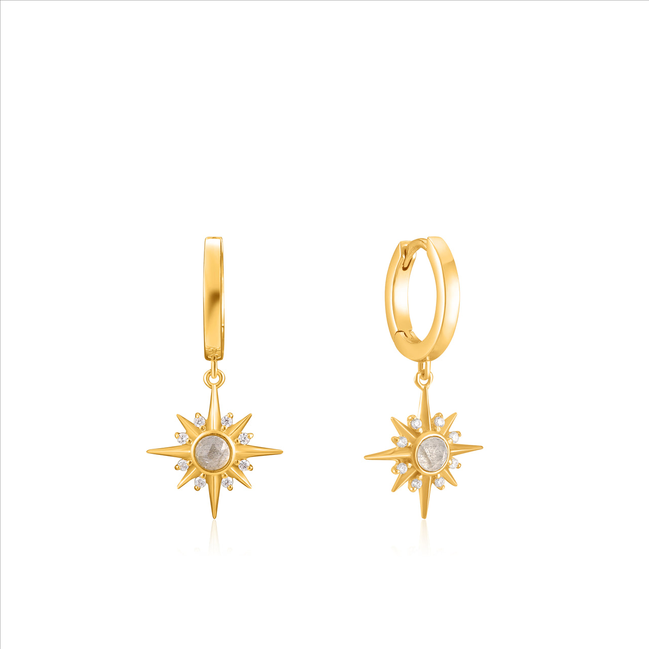 Ania Haie Gold Plated Midnight Star Huggies