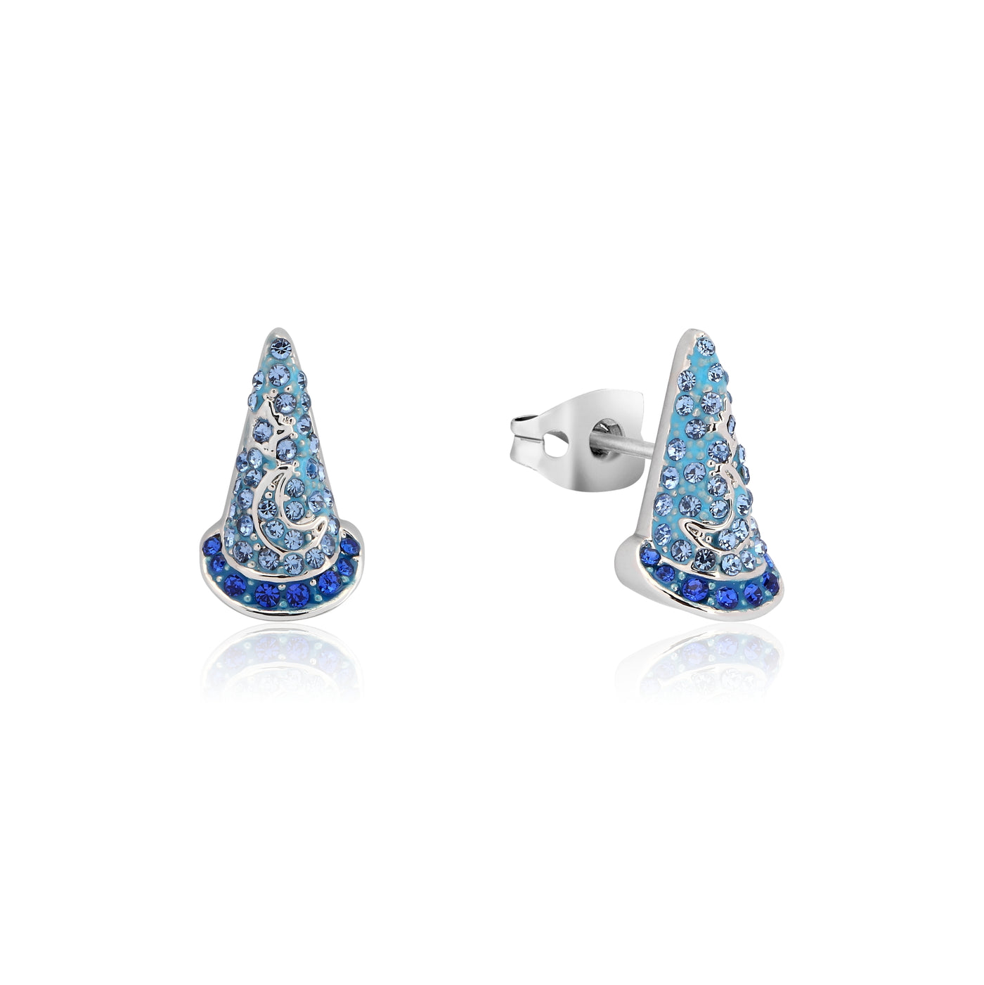 Disney Couture White Gold Plated Sorcerer's Hat Studs
