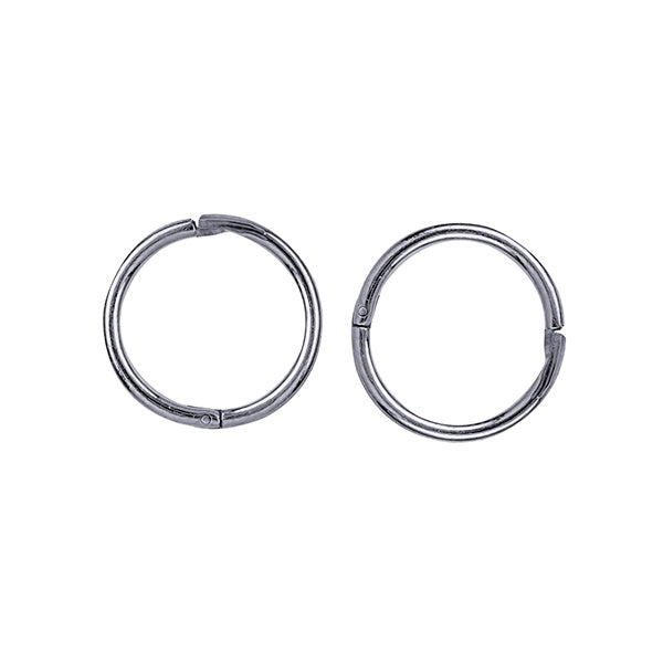 Sterling Silver Solid 8Mm I.D. Plain Sleepers