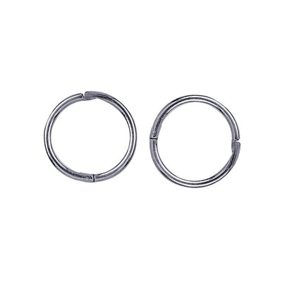 Sterling Silver Solid 8Mm I.D. Plain Sleepers